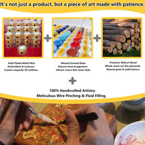 <span class=keywords><strong>Collezione</strong></span> di Sottobicchieri in Noce Cloisonné per la Giornata Internazionale della Donna HERSTORY - Product Image 3