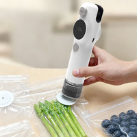 Machine de mise sous vide portable en plastique pour usage domestique et extérieur, mini-scelleuse de sacs à piles, sacs sous vide réutilisables, fonctionnement automatique