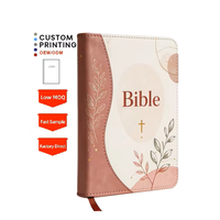 Service de fabrication et de conception de livres personnalisés en cuir PU grand format avec impression quadricolore – Bible d'étude NKJV