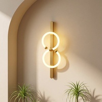 Lampe murale LED en fer et acrylique de style italien minimaliste en forme de S pour salon et chambre à coucher, éclairage de luxe
