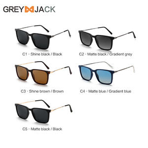 Lunettes de soleil polarisées Greyjack unisexes, monture noire en métal TR, verres TAC, protection UV400, type 3, pare-soleil - Product Image 4