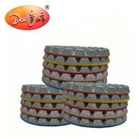 Pads de polissage diamantés Daofeng 4 pouces, épaisseur 6 mm, pour granit, béton, marbre, carrelage, à utiliser avec une ponceuse ou une polisseuse de sol.