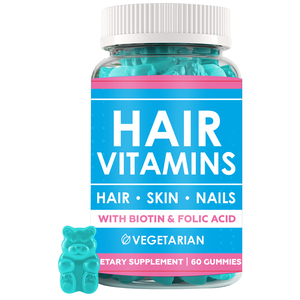 Compléments alimentaires en gommes pour cheveux, peau et ongles, marque privée OEM/ODM, compléments alimentaires végétaliens, biotine, vitamines pour femmes et hommes - Product Image 1