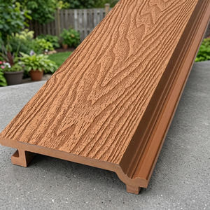 Panneau de bardage composite bois-plastique gaufré pour clôture de jardin et façade de bâtiment - Product Image 1