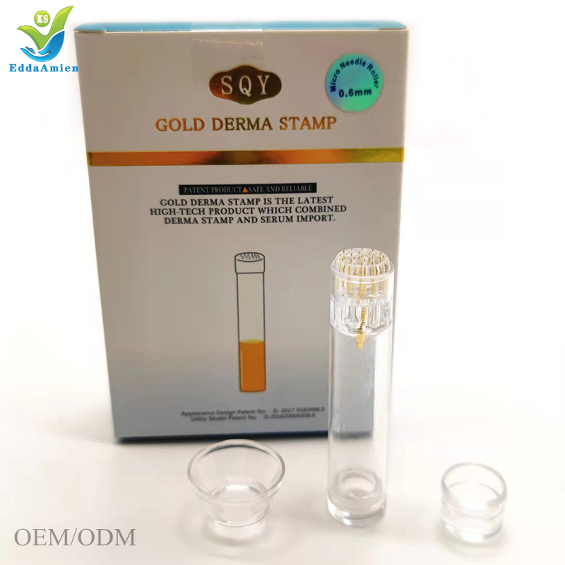 Microneedling штамп 20 микроиглы инъекции пистолет для мезотерапии, Дерма Титан Золотая игла микро aqua с золотыми