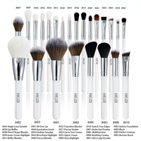 24-teiliges 16-teiliges Rosa-Weißes Make-up Pinsel Set Ziegenhaar Schminkpinsel Veganes Make-up Pinsel Kit Mit Verpackung