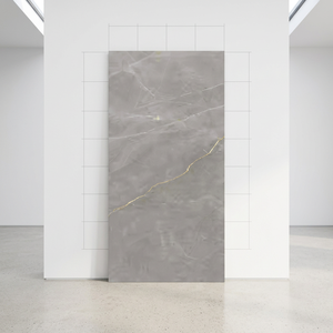 Amani Gris 800x1600mm Glossy Porcelain Floor And Wall Tiles Contemporary Grey Design 80x160cm - Product Image 3
