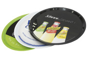 Plateau de bar décoratif rond de haute qualité plateaux de service alimentaire en plastique personnalisés avec poignée