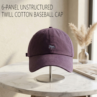 Casquette de baseball en sergé de coton non structuré à 6 panneaux, de haute qualité, style Dad Hat, personnalisable par broderie, vente en gros pour hommes et femmes