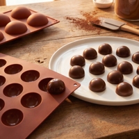 Moule en silicone réutilisable écologique demi-rond, compatible congélateur et four, accessoire de cuisson durable pour usage domestique et commercial