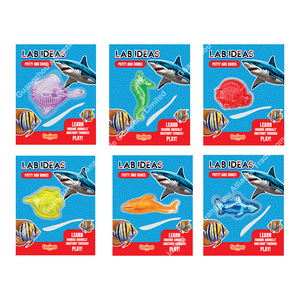 6 styles de jouets : Kit de fouilles pédagogiques de fossiles d'os d'animaux marins pour le soulagement du stress, Jouet d'expérimentation en laboratoire sur les requins, Jouet sensoriel à presser en slime - Product Image 6