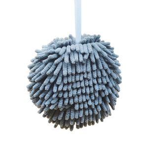 Serviette de toilette en chenille ronde bleue absorbante pour cuisine et salle de bain - Product Image 5