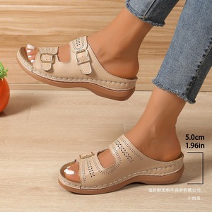 Sandalias de Plataforma con Punta Abierta y Malla Transpirable para Mujer, Verano 2025, Estilo Moderno, Alta Calidad, Venta al Por Mayor, Ligeras y Sensuales - Product Image 2