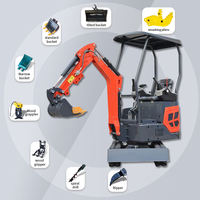 Livraison gratuite, mini-excavatrice de 1,5 tonne, moteur EPA, machine d'excavation puissante, fiable, durable, excavatrice compacte sur chenilles