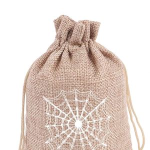Sac en toile de jute pour Halloween 10x14cm, sac en jute de haute qualité, pochette en lin, logo personnalisable, à utiliser pour décorer les fêtes, les bonbons, les jouets - Product Image 4
