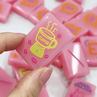 Mahjong américain rose personnalisable à thème dessin animé, 160 tuiles, design sur mesure, assemblage multicolore, divertissement pour les acheteurs en gros