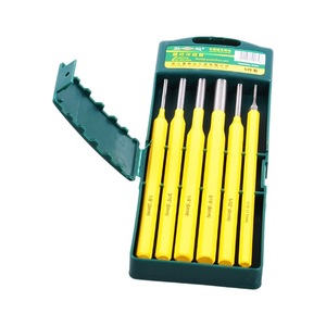 Solid <b>Punches</b> <b>Set</b> 6 Piece 1/8 To 1/4 Inch Cylinder Chisel For Stonemason Tools - Product Image 4