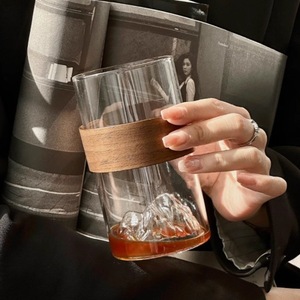 Tazza da tè in vetro silicato di boro alto; Tazza d'acqua monostrato per uso domestico; Guardare il <span class=keywords><strong>caffè</strong></span> di montagna e la tazza di latte di ferro. - Product Image 4