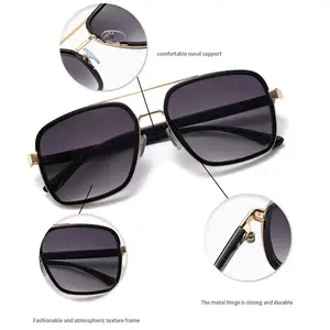 HBK 2022 Тони Старк солнцезащитные очки для женщин в винтажном стиле, квадратный оправы для очков, для мужчин и женщин