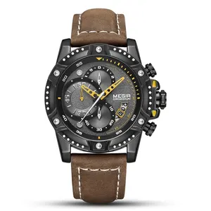 Luxury Brand New Arrival Sports Quartz Megir Chronograph Watch for Men