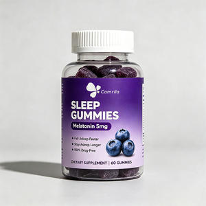 Gomitas para Dormir con Melatonina 5mg, 60 Unidades, Marca Privada Personalizada OEM, Suplemento Dietético para Adultos, Apoyo para el Sueño, 100% Libre de Drogas - Product Image 1