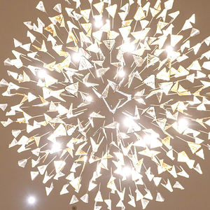 Lámpara de Araña de Lujo en Cascada para Vestíbulo de <span class=keywords><strong>Hotel</strong></span>, de Cristal y Metal con Luz LED, Fabricación Personalizada, Venta al por Mayor, Lámpara Colgante Grande para Proyectos de Ingeniería - Product Image 3