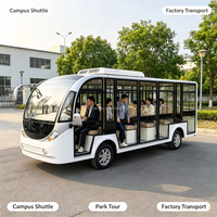 Mini-bus électrique 14 places, bus touristique avec portes, navette électrique pour visites de la ville, sites touristiques, parcs, campus
