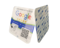 Placa NFC de PVC Acrílico con Código QR Dinámico y Logotipo Personalizado, Soporte NFC, Placa de Reseñas de Google NFC