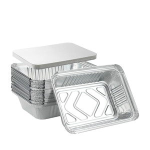 Custom Size Aluminum <b>Foil</b> <b>Containers</b> OEM/ODM Welcome Recyclable 600ml Aluminum <b>Foil</b> Lunch Box Food Grade No Coating - Product Image 1