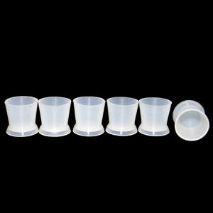 Tatuaggio 300 pz <span class=keywords><strong>S</strong></span> Tatuaggio Tatuaggio fai da te forniture tazze in silicone rosa Tatuaggio tazza per il trucco semi-permanente pigmenti - Product Image 4