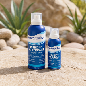 Spray per la cura dei piercing Waterpulse Saline Wound Wash 0.9% cloruro di sodio, nebulizzazione fine per orecchio, naso, cartilagine e piercing corporeo. - Product Image 6