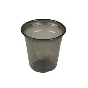 Disposable Clear Plastic Cup with Lid Custom Logo Printed PET material cups