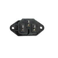 15A 250V AC prise d'entrée d'alimentation 3 broches Snap-In IEC Plug C16 connecteur industriel pour les produits d'appareils électriques ménagers