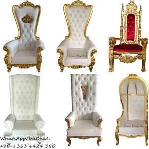 Chaise de trône royale blanche, location pour mariage - Product Image 4