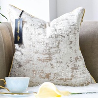 Housse de coussin décorative géométrique moderne de luxe en jacquard, nouveaux designs