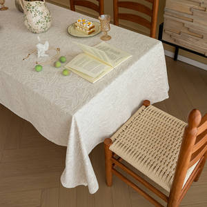 <span class=keywords><strong>Nappe</strong></span> <span class=keywords><strong>Jacquard</strong></span> Française Épaisse à Motif Gaufré de Luxe pour Salle à Manger, Housse Rectangulaire Décorative - Product Image 2