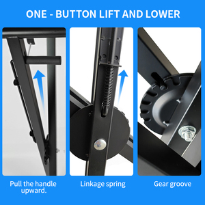 Bàn phím điện tử hai ống hình chữ X có thể điều chỉnh được Giá đỡ nhạc cụ phổ dụng kéo bằng tay - Product Image 5