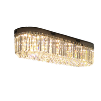 Ventes chaudes, lustre en cristal LED au design moderne doré, IP44, avec alimentation CA pour la maison, le bureau et la chambre