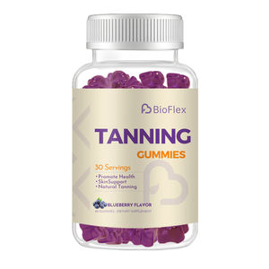 Groothandel op maat gemaakte logo suikervrije natuurlijke lycopeen en astaxanthine zelfbruinende gummies beren voor vrouwen, voor een stralende zwarte huid - Product Image 1