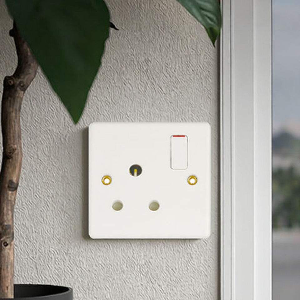 Vnx Bakelite Power Electrical 1 Gang Round Pin 15A Sockets