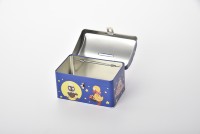 Boîte à souvenirs en métal recyclé verrouillable pour enfants, boîte secrète rectangulaire mignonne à motif de dessin animé, cadeau pour enfants, emballage haut de gamme