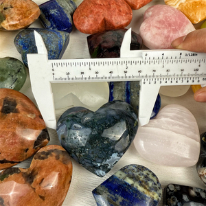 Kindfull Matériaux mélangés de haute qualité <span class=keywords><strong>Coeur</strong></span> de guérison Pierre précieuse en cristal naturel <span class=keywords><strong>Coeur</strong></span> coloré pour FengShui - Product Image 3