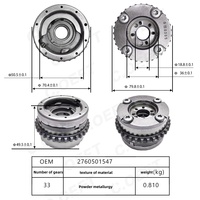 OEM A2760503800 Actionneur de réglage de la distribution de l'arbre à cames du moteur Pignon VVT pour Mercedes-Benz M276 ML W166 W222 W213 Nouveau