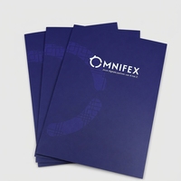 Dossier de présentation personnalisé avec pochettes, impression de logo d'entreprise disponible