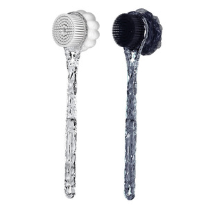 Bath Brush Long Handle Glacier Pattern Soft Bristles Flower Shape Shower Scrubber Massage Tool - Product Image 4