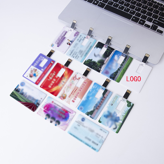 2026 DD Custom Logo Card USB Flash Drive 32GB Credit Card Shape U Disk for Business Gifts