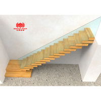 Moderne Innentreppe Gerade Form Gestapelte Treppe Geschlossene Stufen treppe