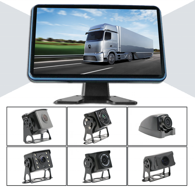 360 Degree 10 Inch Monitor + 4 Waterproof Night Vision Cameras Heavy Duty Car Bus Truck Trailer Rear View System