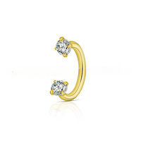 Anneau de nez en acier inoxydable, anneau fer à cheval, clou de piercing, pour lèvre, sourcil, cartilage, avec zircone cubique, bijoux de piercing corporel, personnalisé, vente en gros, OEM
