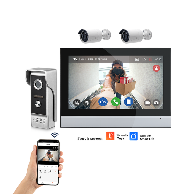 Best Selling 2MP HD 1080P 10 Inch Touch Screen Video Door Phone Support Multi-language Door Viewer for Your House Safety